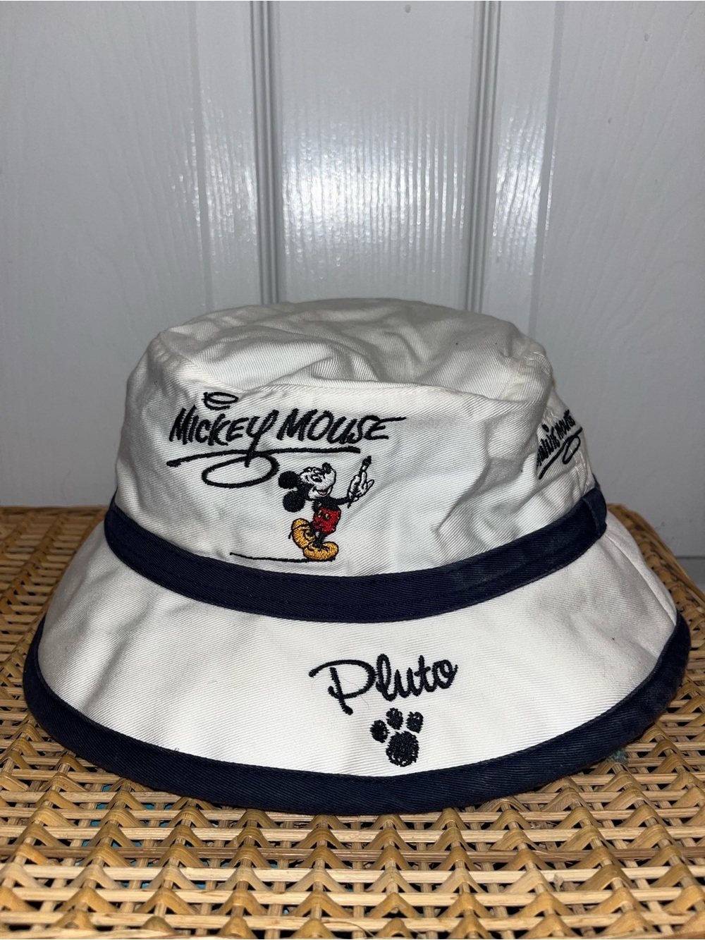 DISNEY WORLD Character autograph  bucket hat VTG